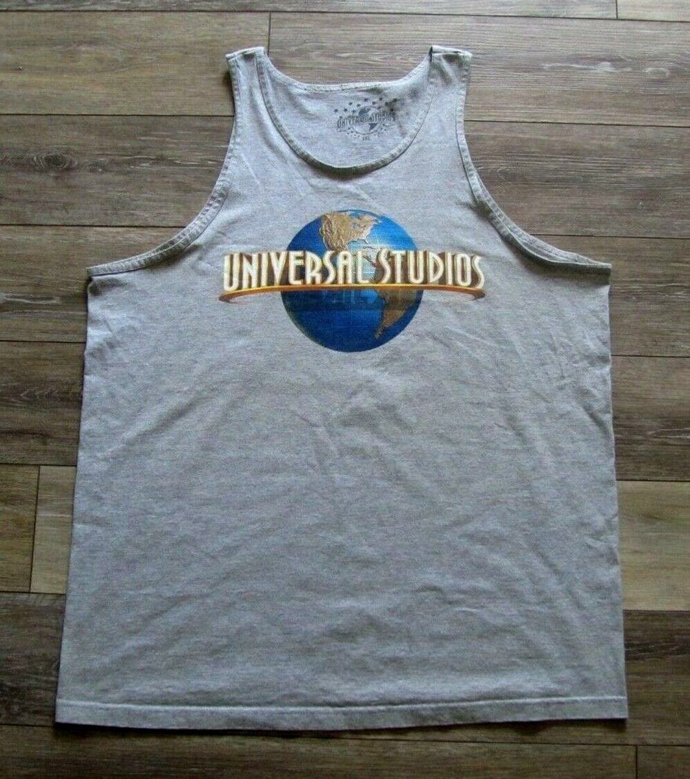 VTG 90's Universal Studios Florida Earth Gray Sleeveless Tank Top Men's Size XXL